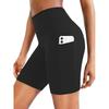 Damen Po-Lifting Elastische Enge Yoga-Shorts Mit Taschen Für Fitness-Training Im Fitnessstudio