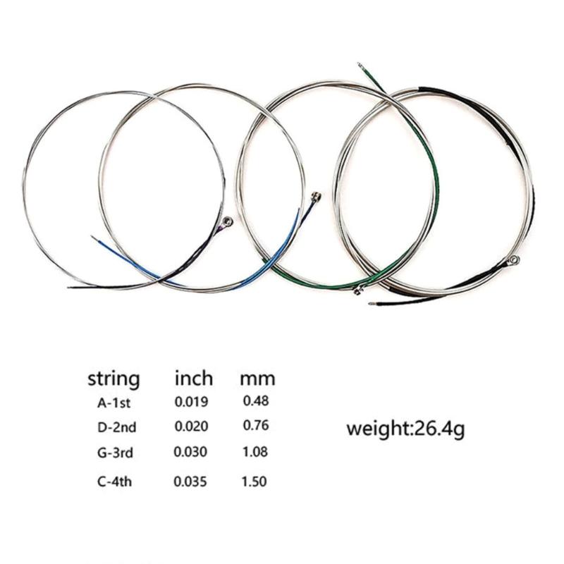 Cello Strings Full Set with Nickel-plated Ballhead for 4/4 3/4 1/2 1/4 Cellos