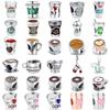 New Copper Simple And Fashionable Coffee Cup Pendant Beads Suitable For Original Bracelets Diy Women Jewelry Gifts