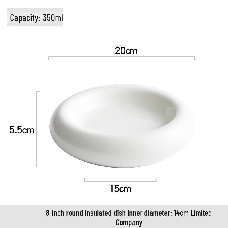Ceramic Underglaze Plate - High Temperature Resistant, Thickened Premium Tableware for Restaurants and Hotels