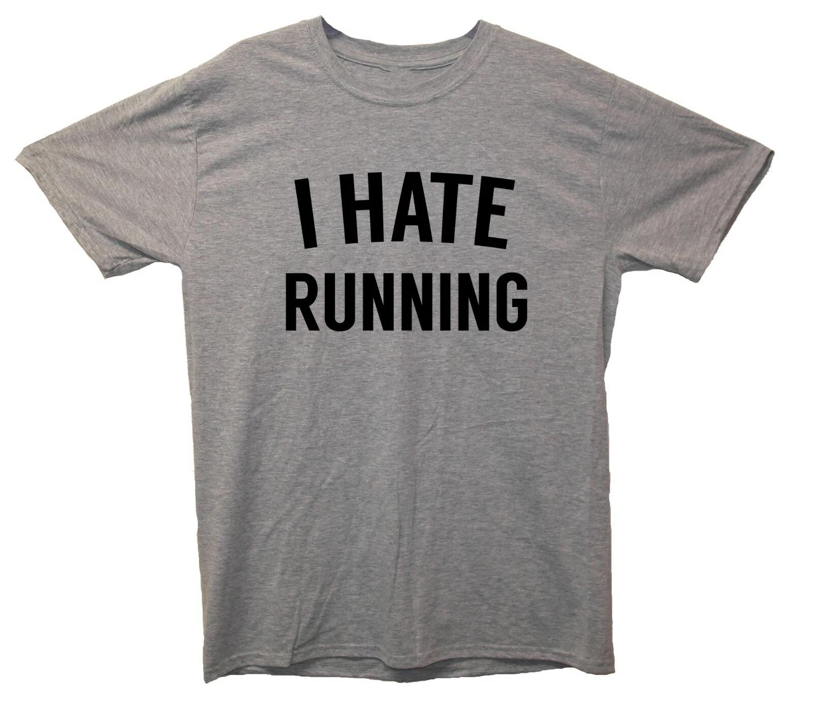 I Hate Running Printed T-Shirt M