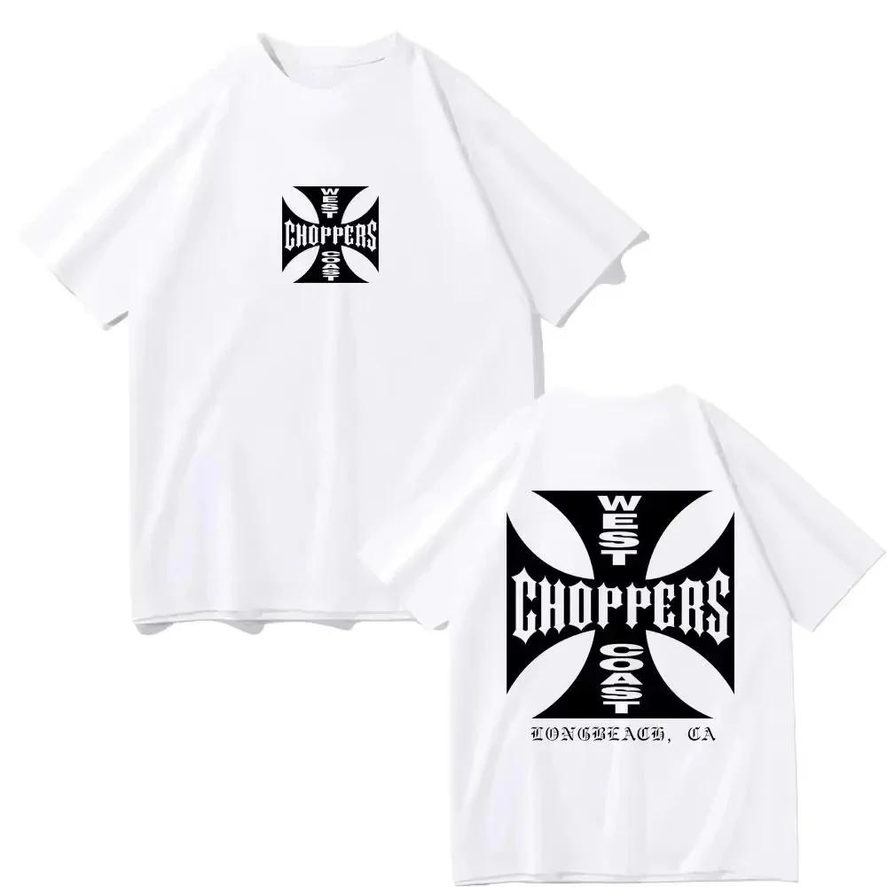 

Classic West Coast Retro Fashion Graphic Print T-Shirt Women Men Choppers Casual Short Sleeve O-Neck Vintage Clothing Motocross Tops Summer New Tee XXXL різнокольоровий