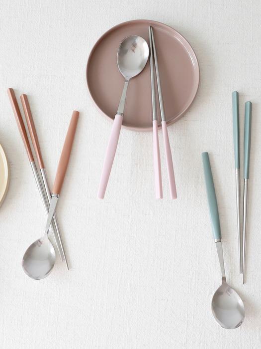 kamomekitchen [2+2] Kamome Kitchen Pastel Cutlery Set 4 Colors Mix (4 colors)