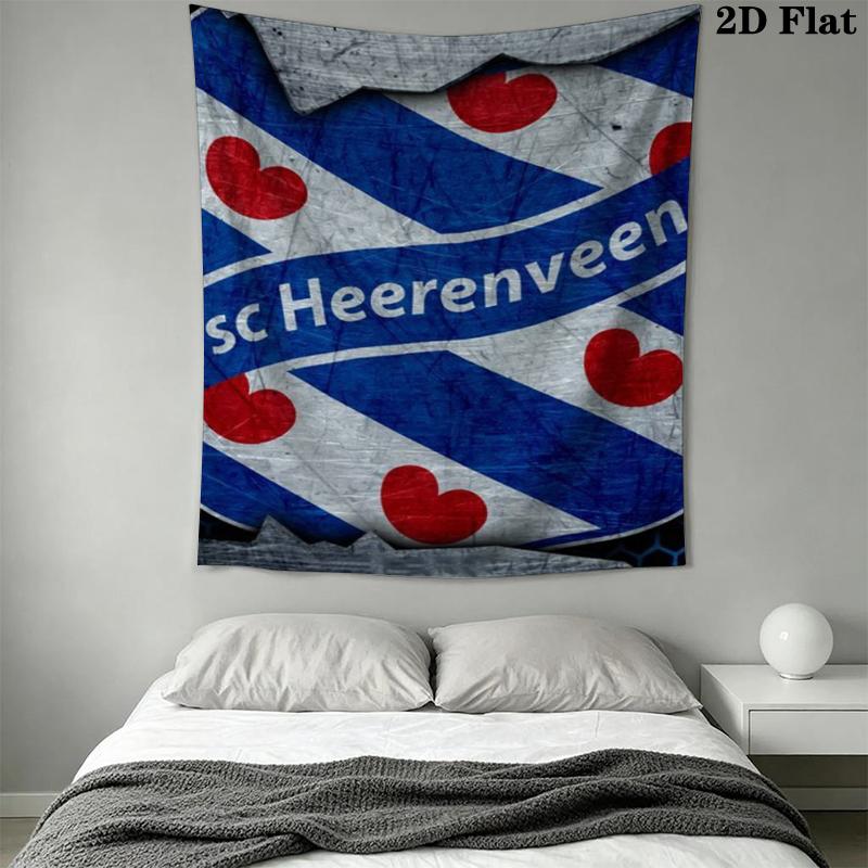 SC Heerenveen Wall Tapestry Aesthetic Wall Hanging Printed Fabric Blanket Decorative Tapestries for Bedroom Living Room Home Decor