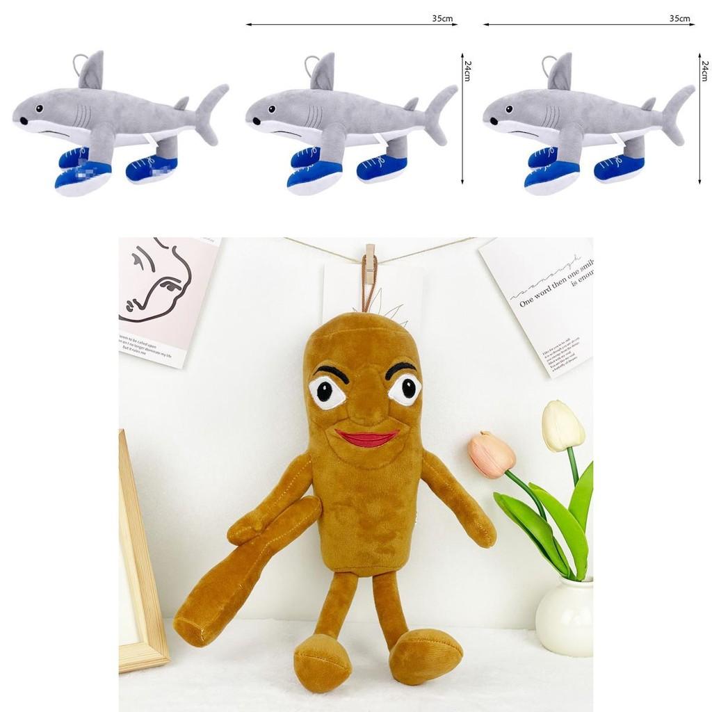 Shark Plush Toy With Pp Cotton Filling Short Plush Animal Stuffed Doll For Kids