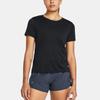 Under Armour Solid Color Breathable Quick-Dry Crew Neck Short Sleeve T-Shirt Women Tops Black 1382435-001