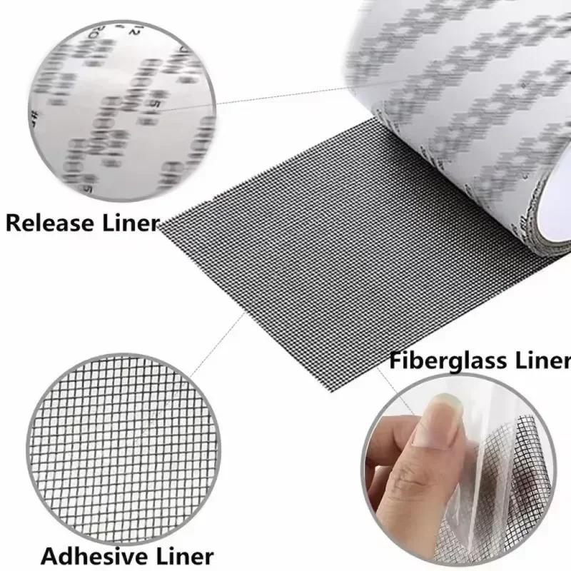 1-5pcs Fix Net Window Home Adhesive Anti Mosquito Fly Bug Insect Repair Screen Wall Patch Stickers Mesh Window Screen Windows