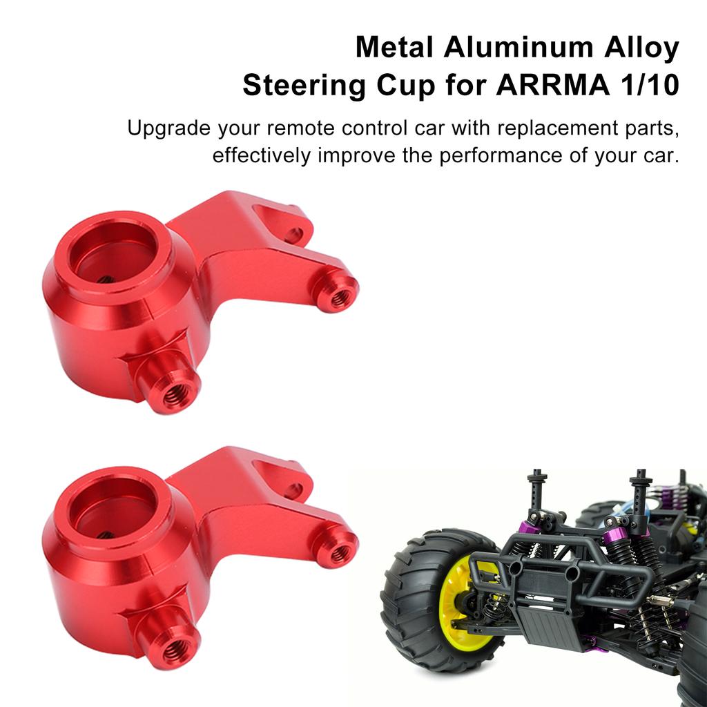 2pcs 1:10 Aluminum Alloy Steering Cup for   Senton Typhon   Big Rock Metal Parts
