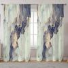 2pcs Marble Textured Digital Printed Curtain Rod Pocket Living Room and Office Furniture Decor Home Decor Semi Blackout Cortinas