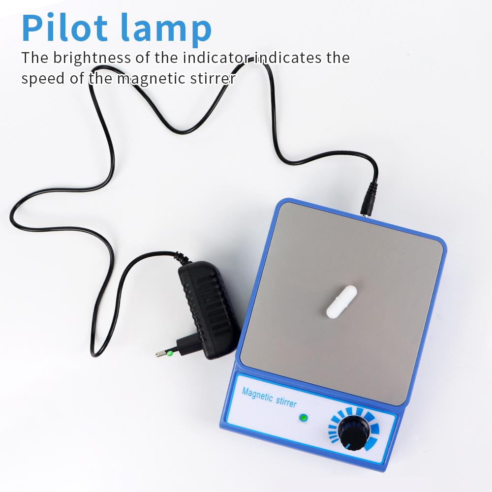 Magnetic Stirrer Mini Lab Stir Mixer Portable Stirrer Plate with Stir Bar 3L 4000RPM for Laboratory AC100-240V