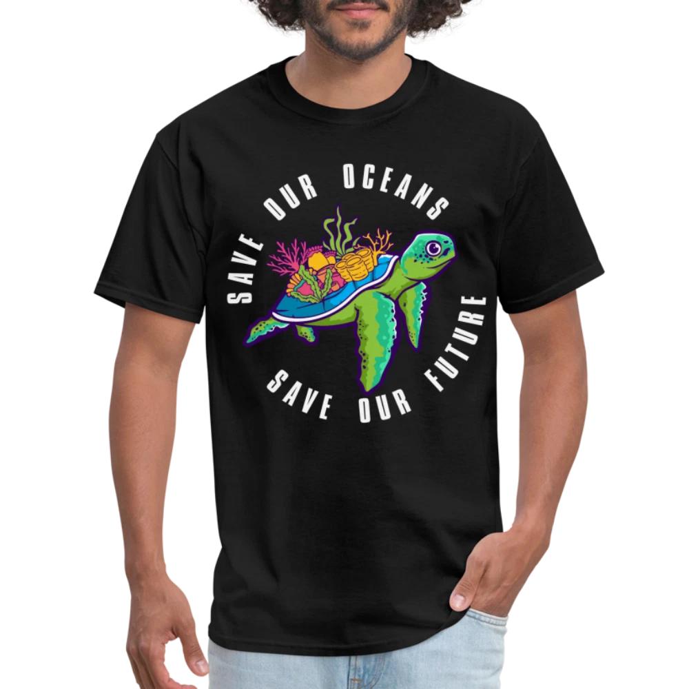 Save Our Oceans Save Our Future 100% Cotton T-shirt Mens Tees Top M