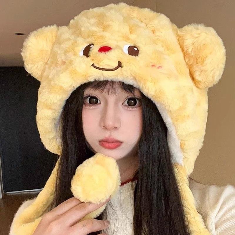 Little Bear Hat Animal Warm Plush Hat Autumn And Winter Thick Women