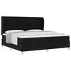 Boxspring Bed with Headboard Black 200 X 200 Cm Fabric