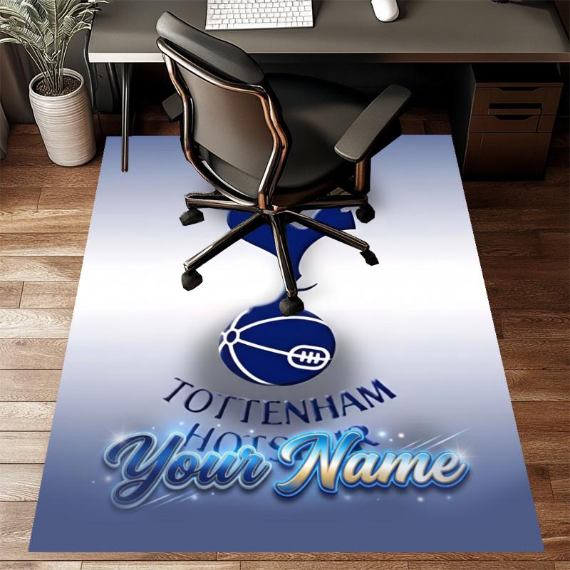 T-Tottenham Hotspur Design Area Rug Personalized Name- Non-Slip, Soft & Cozy Floor Mat for Living Room, Office - Indoor/Outdoor Carpet