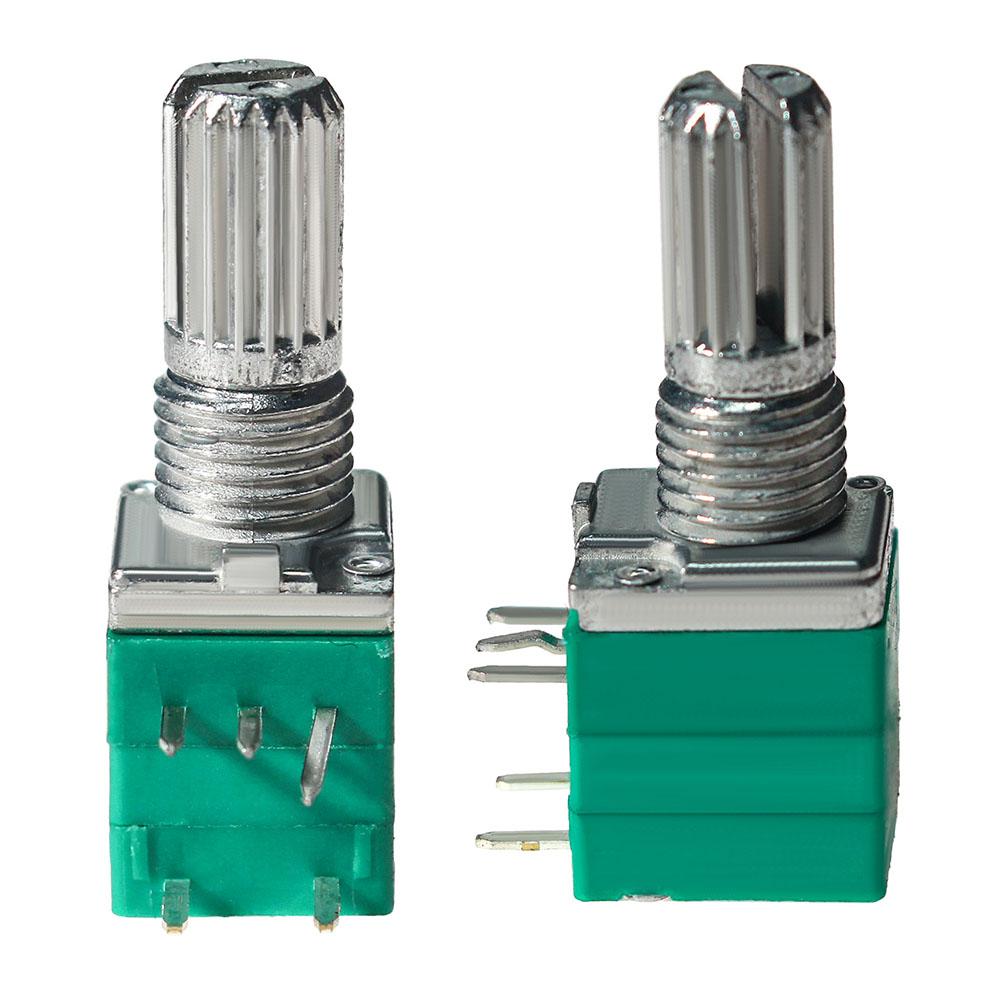 5PCS Volume Potentiometer RK097G 5Pin B5K 10K 20K 50K 100K Audio Shaft 15mm Amplifier Sealing Potentiometers Kit