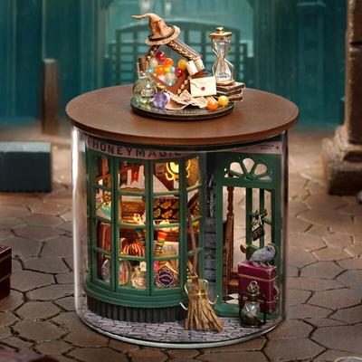 Mini DIY Kit for Doll House Making Assembling Room Models Toys Home Bedroom Decorations With Furniture Wooden Crafts