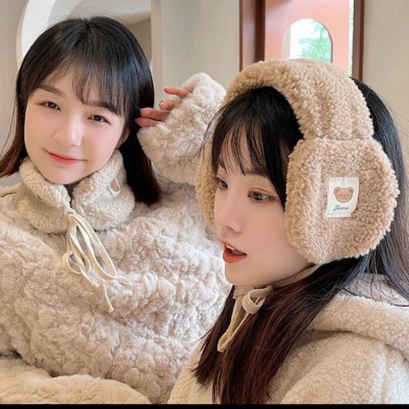 

Wool teddy bear earmuffs brown