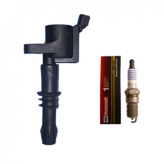 New Motorcraft SP479 Spark Plug (1) + (1) Ignition Coil For 2004 Ford F150