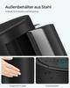 SONGMICS Bathroom Bin, 3 Litre Toilet Pedal Bin, Cosmetic Bin with ABS Lid and Plastic Inner Bucket, Steel