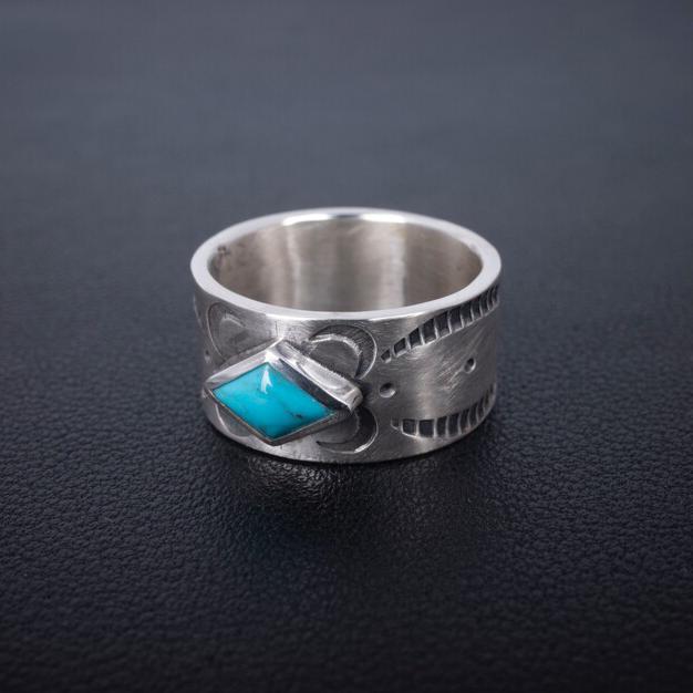 Josilver Native American Ring (Turquoise) Type.1
