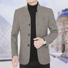 "2024 Men's High-End Woolen Lapel Coat: Casual, Plus Velvet, Thick, Autumn/Winter Business Jacket"