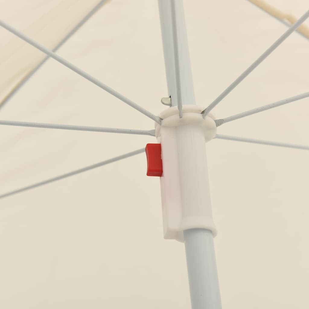 Sun Umbrella with Steel Pole Sand Color 180 Cm