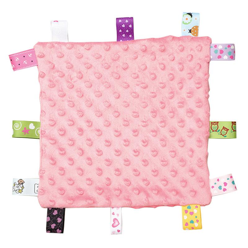 Baby Tag Security Blanket Baby Soothing Plush Blanket Sensory Soft Comforter Blanket Baby Anima