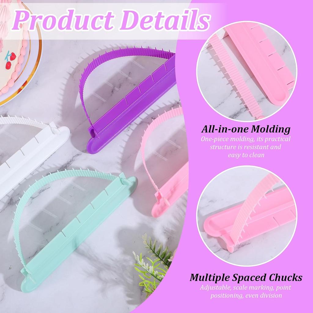 5 Pcs Cake Arch Guide Tool Cake Writing Tools Convenient for Controlling Size Position of Arc Cakes Arc Ruler Baking Measure Pastry Cakes Curved