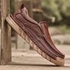38-46 Retro Kuhleder Schuhe Herren Slipper Handgefertigt Lässige Lederschuhe Mokassins Herren Flats Schuhe