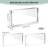 1set Desktop Transparent Acrylic Picture Frame Horizontal  Double Sided Photo Frame for Photo Display Rectangle Clear 20x10x0.95~1.9cm