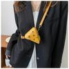 Women'S Triangle And Square Cheese Shaped Mini Pu Leather Bags Cute Earphone Lipstick Purses Handbags Crossbody Shoulder Bag