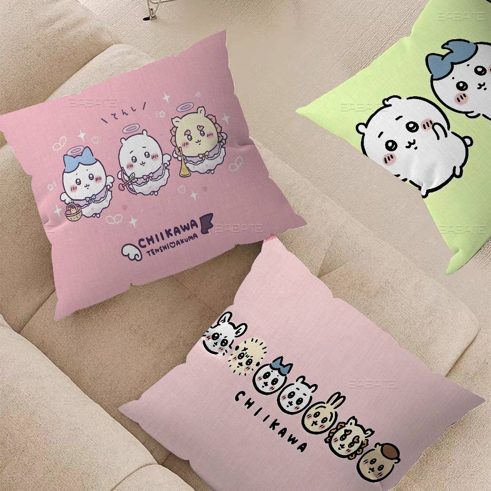 Kawai Cartoon HHachiware Pillow Cover for Bedroom Room and Living Room Sofa Decorative Cushion Cover