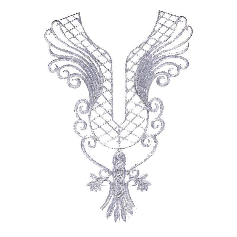 Diy Performance Clothing Decorative Iron-on Patch Sticker Embroidery Gold Silver Thread Yarn Costume Dress Geometric Applique