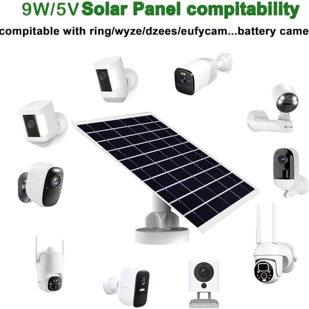 9W/5V Solar Panel with Built-in 15600mAh Rechargeable Battery, with 1.5m 3 in 1 Charging Cable (Micro USB, Type-C and DC3.5x1.35 Connector)