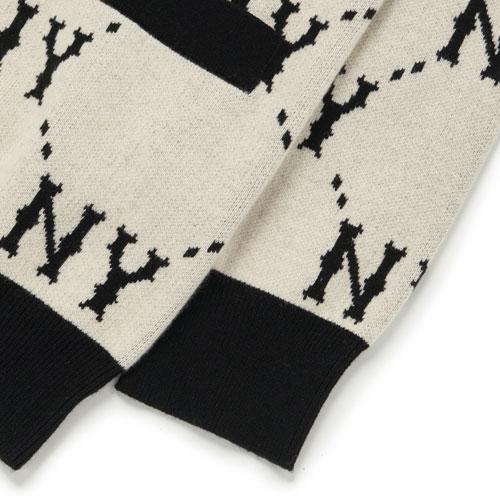 New MLB Old Flower Sweaters Unisex White 3AKCM0531-50CRS