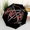 1PC Slayer Music Automatic Umbrella 8 Ribs Portable Folding Black Iron Frame for Outdoor, Beach, Travel 0905208