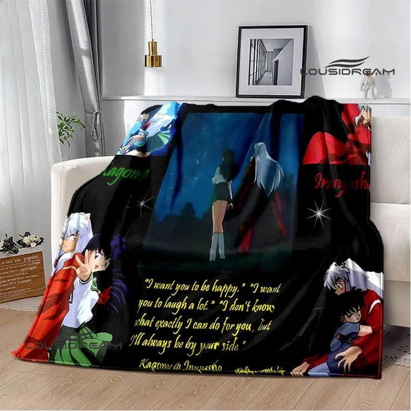 3D Inuyasha Cartoon Printed blankets Picnic blanket Warm Flannel blankets Home bed linings blankets for beds Birthday Gift