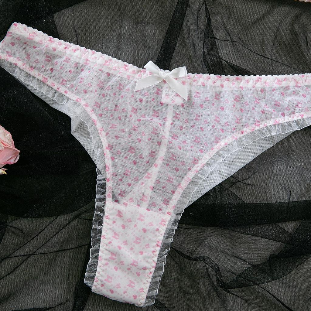 Ladies Sexy Solid Color Lace Sling Bra Lace-Up Panties Two-piece Split Sexy Suit With Steel Ring