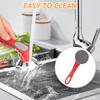 Cast Iron Scrubber Stainless Steel Skillet Cleaner with Silicone Long Handle Efficient Chainmail Scrubber Kitchen Cleaning Tools