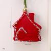 Velvet Christmas Ornaments, Red Assorted Festive Designs, Holiday Tree Decorations