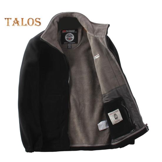Herren Mantel Revers Langarm Doppelseitiger Polarfleece Mantel mit Taschen Herbst Winter Einfarbig Lässige Oberbekleidung