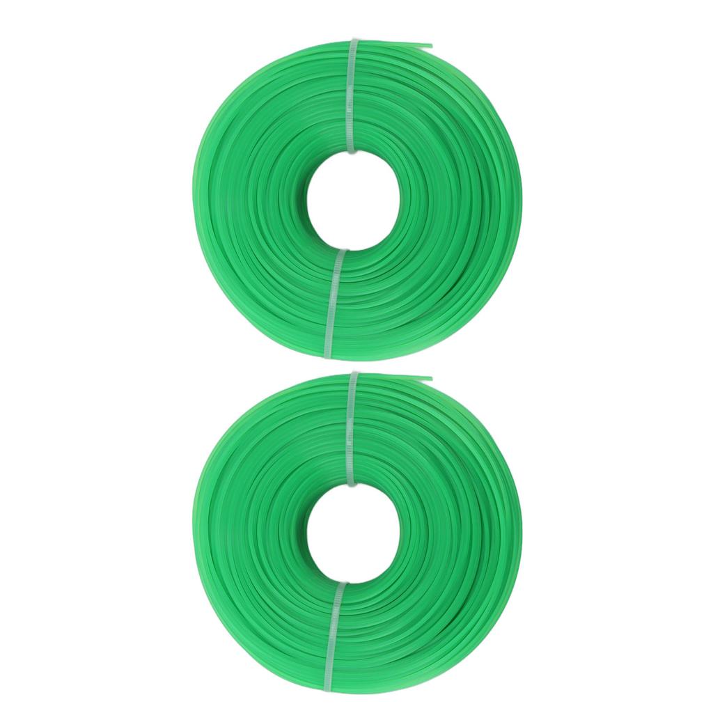 2 Buc. Bobină Fir Trimmer Iarbă Nailon pentru Trimmer Electric de Grădină 100 metri 1.6mm Verde