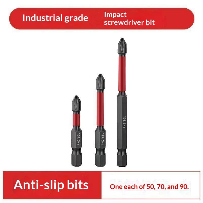 1 Set Anti Slip Bits Magnetic Screwdriver Bit Set Alloy Steel Impact Resistance Bits Phillip Suitable For Electric Drills