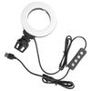 4in LED Dimmable Ring Light Selfie Fill Light with Clip for Live Video for Laptop Tablet PC