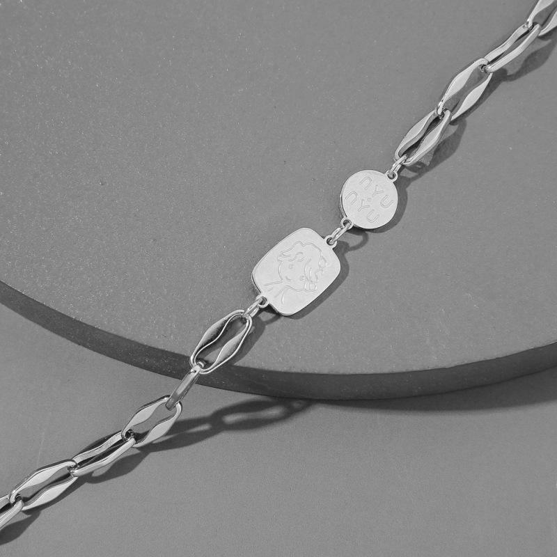 RUI RUI YU Women Bracelet Stainless Steel Retro Style Cartoon Shape Bracelet Jewelry