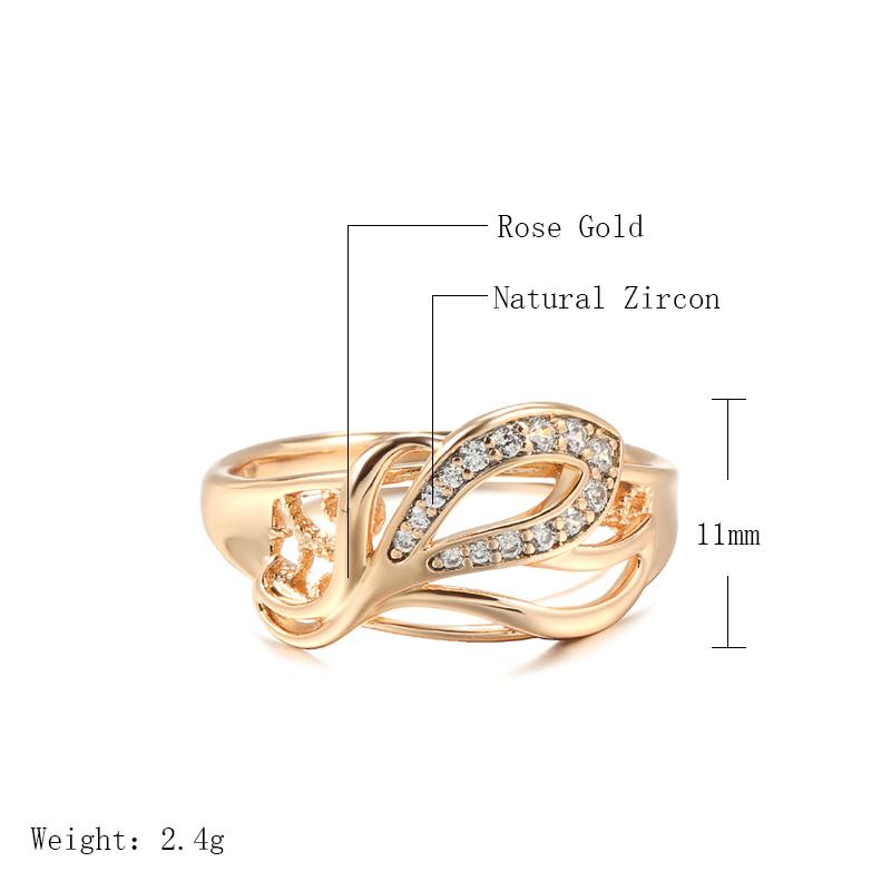 Women's Rings Rose Gold Color Luxury Rings With Zircon For Women Gifts