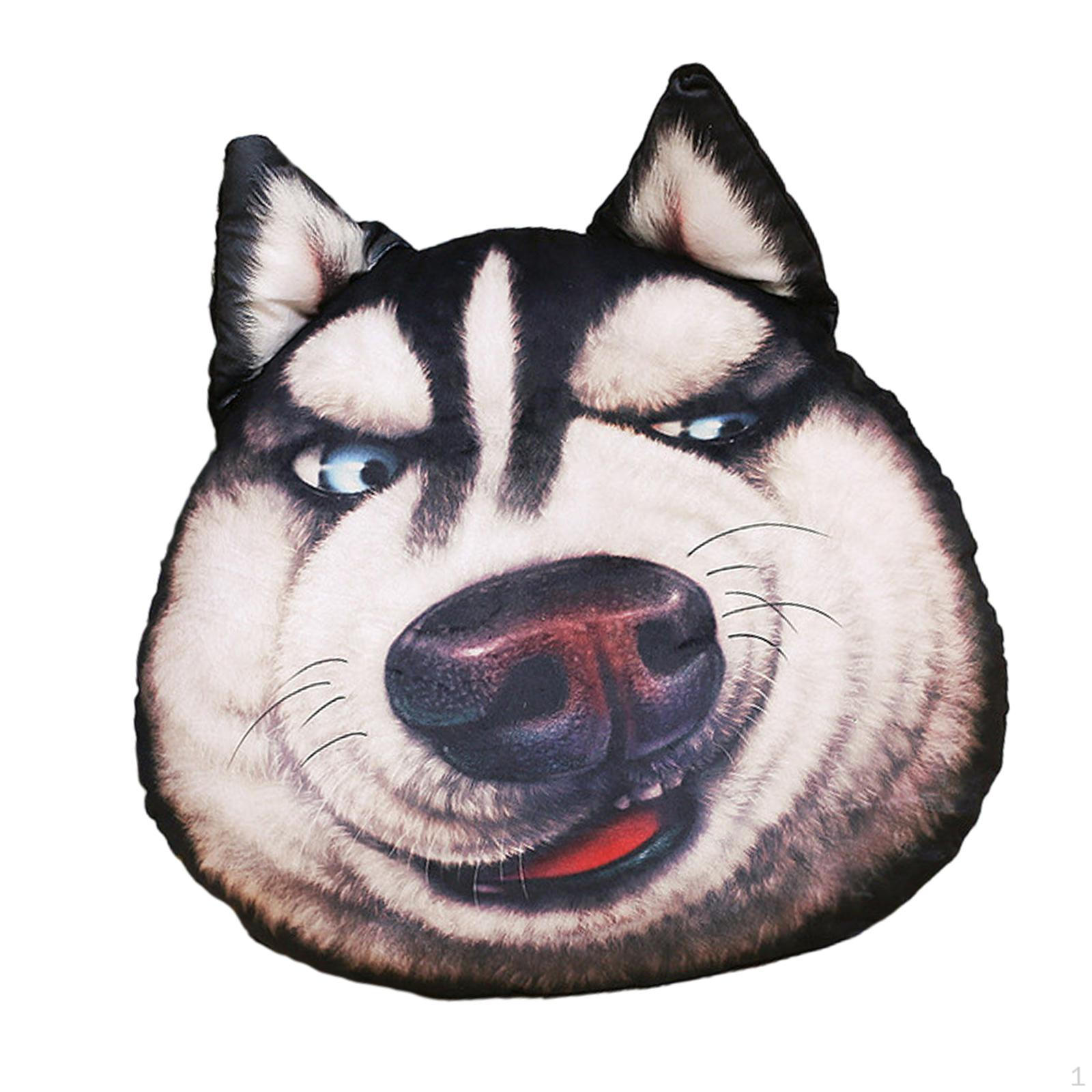 Cartoon Dog Stuffed Throw Pillow, Creative Gifts Cushion Bedroom Decoration, Soft Toy for Girls Boys Style C