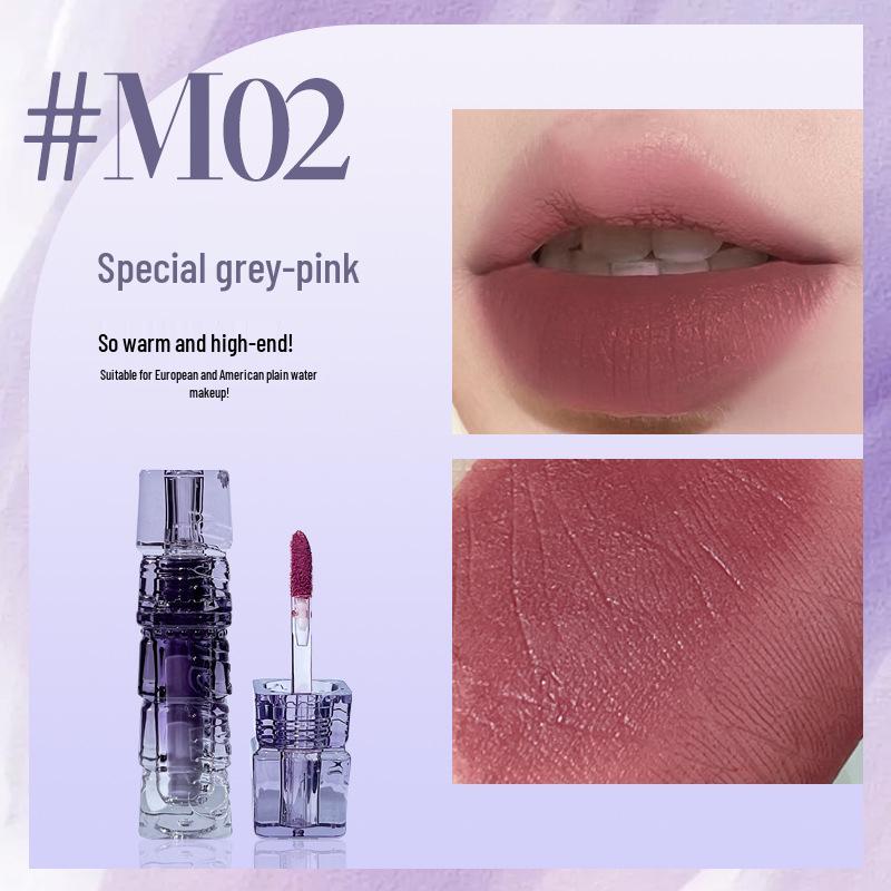 Feather-Soft Velvet Matte Lip Glaze: Long-Lasting Non-Transfer Natural Bright Lipstick for Students 3g