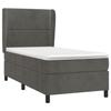 3129118 vidaXL Divan Bed and Mattress Dark Grey 80x200 Cm Velvet