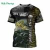 Men Shirts Graphic Tee Fish Print Short Sleeved T-shirt for Men Fish Graphic